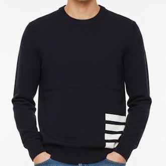 Elegant Brand  Diagonal Stripe Merin Wool Knit Pullover
