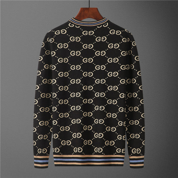 Luxury Branded Black Designer Pullover