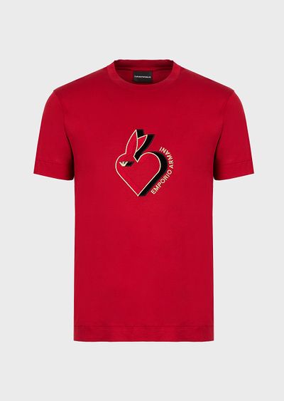 Branded Training Logo Print Crew-Neck T-Shirt