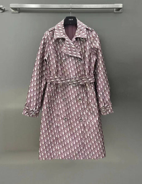 Women Branded Logo Printed Long Coat