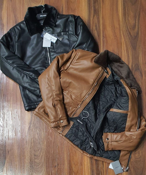 Men Premium Re-Nylon Leather Jacket