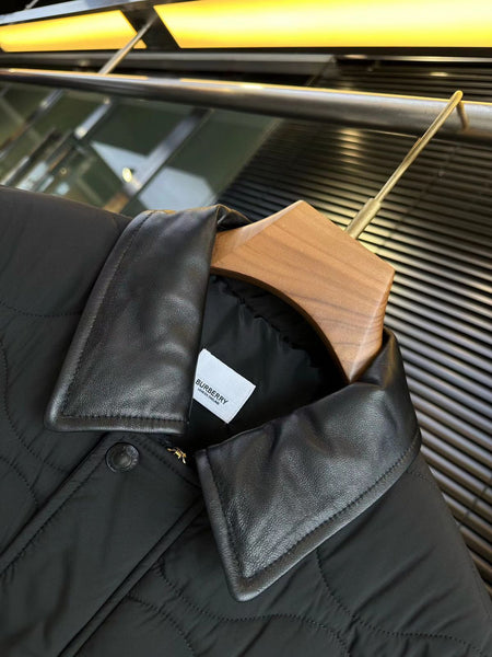 Men Premium Black Quilted Pattern Jacket