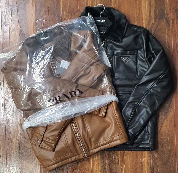 Men Premium Re-Nylon Leather Jacket