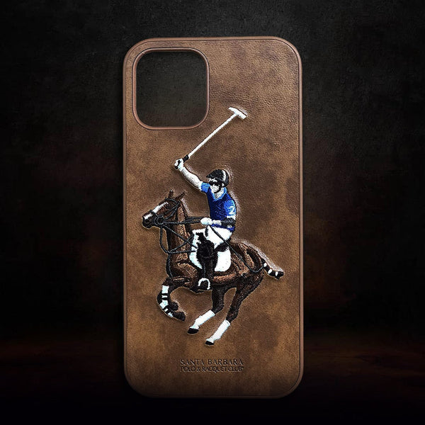 Santa Barbara Polo Jockey Brown Back Case Cover for Apple iPhone 11, 12, 13 & 14 Series