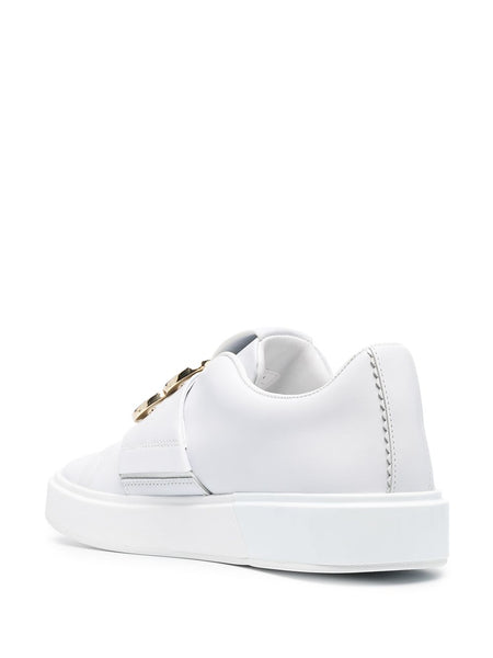 White B-Court Leather Sneakers