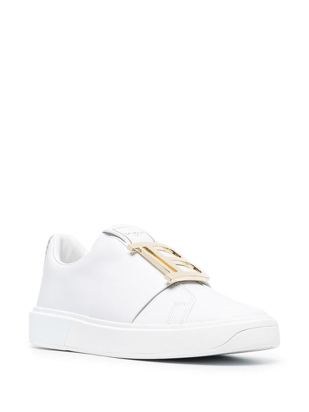 White B-Court Leather Sneakers