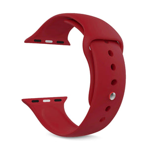 Silicone Sports Watch Strap for Apple Watch Series 5/4/3/2/1 (Burgundy)