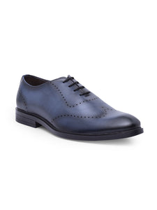 Treemoda Blue Leather Brogues For Men