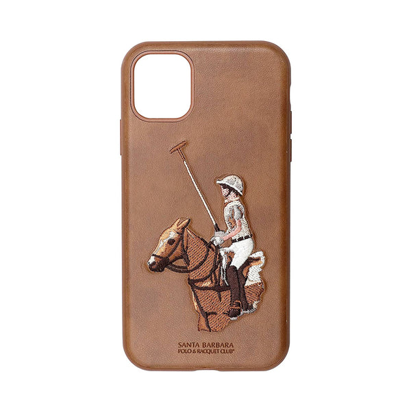 Santa Barbara Polo Jockey Brown Back Case Cover for Apple iPhone 11, 12, 13 & 14 Series