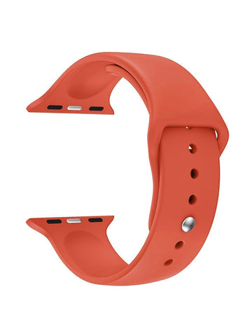 iWatch Soft Silicone Strap Compatible with Apple Watch (Coral)