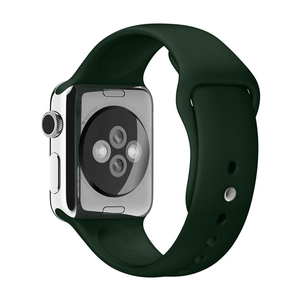 Silicone Sports Watch Strap for Apple Watch Series 5/4/3/2/1 (Dark Green)