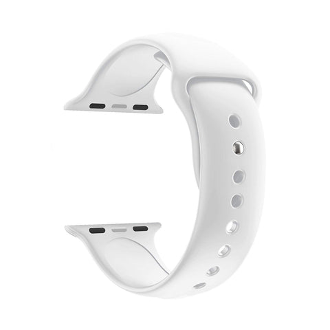 Silicone Sports Watch Strap for Apple Watch Series 5/4/3/2/1(White)