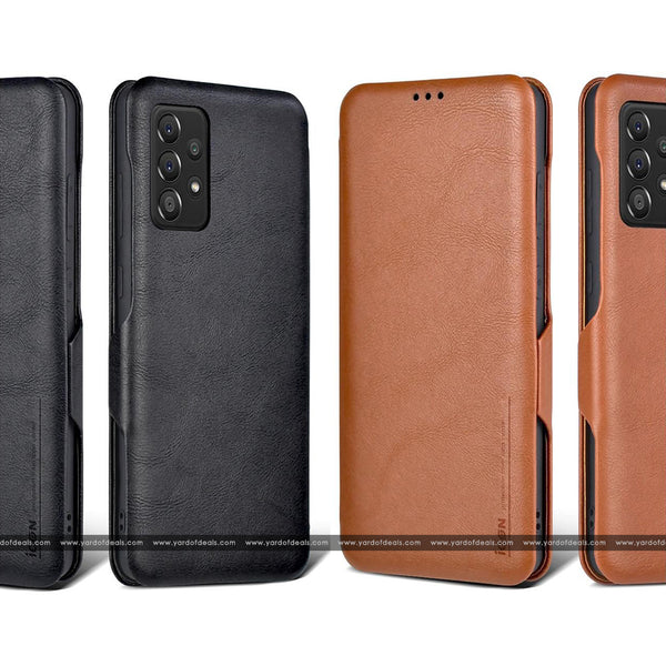 New Breed Leather Flip Case Cover for iPhone, Samsung, OnePlus & Vivo