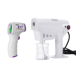 Sanitizer Spray Gun & Aiqura Infrared Thermometer Combo