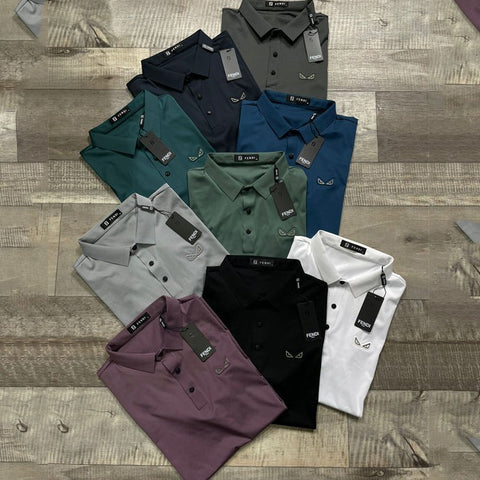 Solid Color Polo T-Shirt For Men