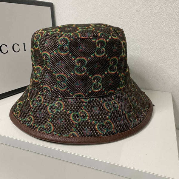 Premium Leather-trim Supreme Canvas Bucket Hat