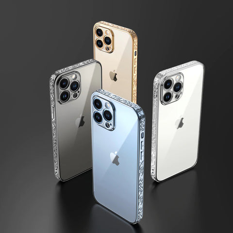 Classic Textured Electroplated Back Case Cover for iPhone