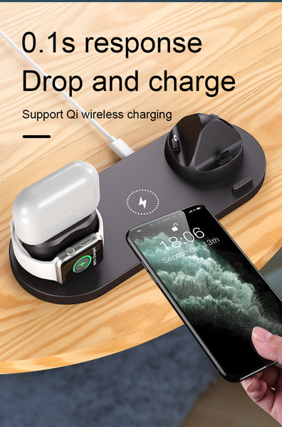 6 In 1 Magnetic Multi function Wireless Charger  - 15W - Yard of Deals
