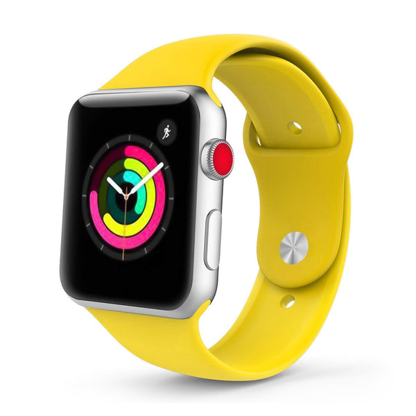 Silicone Sports Watch Strap for Apple Watch Series 5/4/3/2/1 (Yellow)