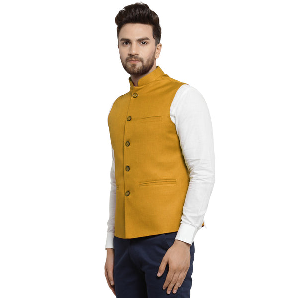 Treemoda Bronze Nehru jacket For Men Stylish Latest Design Suitable for Ethnic Wear/Wedding Wear/ Formal Wear/Casual Wear