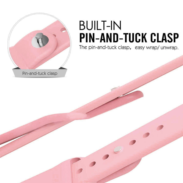 Silicone Sports Watch Strap for Apple Watch Series 5/4/3/2/1(Baby Pink)