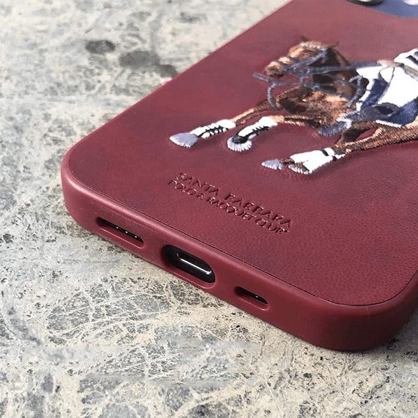 Santa Barbara Polo Jockey Back Case Cover for Apple iPhone - Red