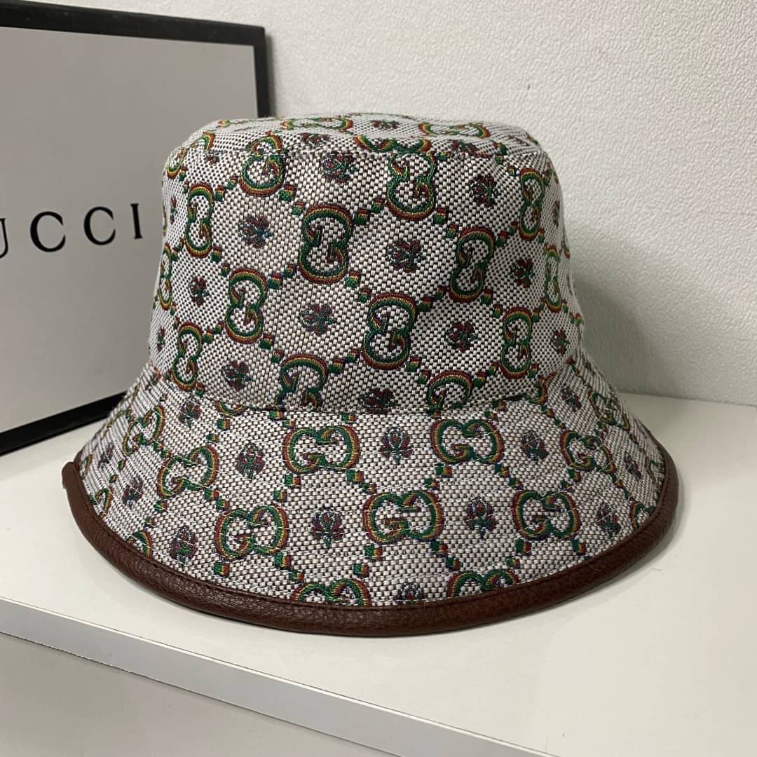 Premium Leather-trim Supreme Canvas Bucket Hat