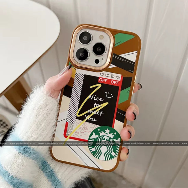 Premium Soft Silicon Coffee Case for Apple iPhone