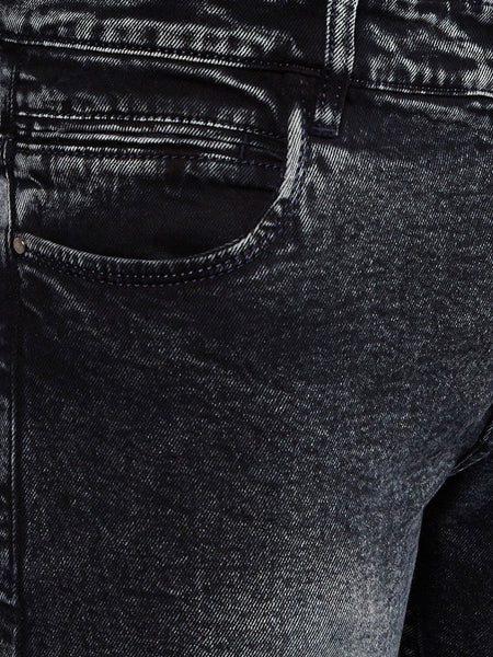 Men Black Slim Fit Mid-Rise Clean Look Stretchable Jeans