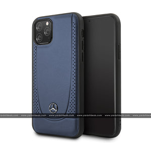 Mercedes-Benz Leather Dynamic Collection Case for iPhone - Navy Blue