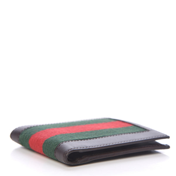 Leather Web Bi-fold Wallet