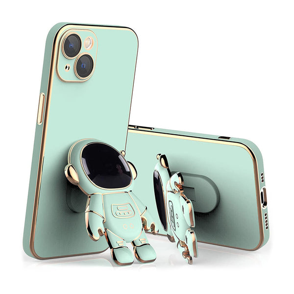 Electroplated 3D Astronaut Folding Stand Case For iPhone 11, 12, 13 Series