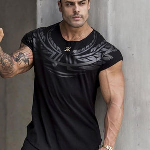 Printed Gym Fitness Bodybuilding workout t-shirt for Men