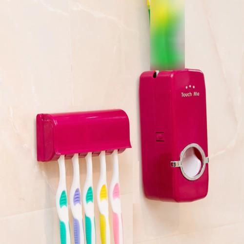TOOTHBRUSH HOLDER WITH TOOTHPASTE DISPENSER
