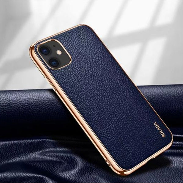 Premium Leather Streamer Plating Case for iPhone & Samsung