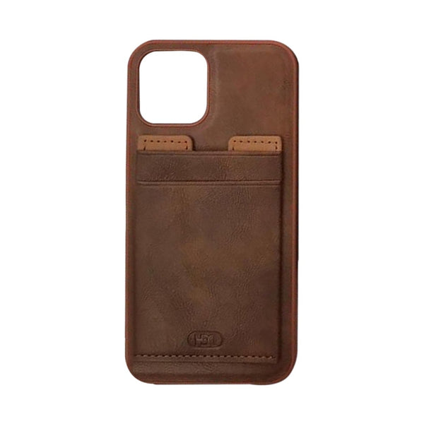 HBD Leather Wallet Case for iPhone - Brown