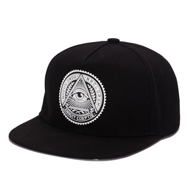 snapback 3d god eyes plastic patch mens flat brim baseball cap hip hop hat and cap for men and women