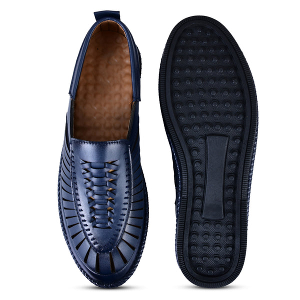 Treemoda Blue Ethnic Sandals for Men/Boys