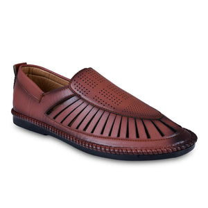 Treemoda Brown Ethnic Sandals for Men/Boys