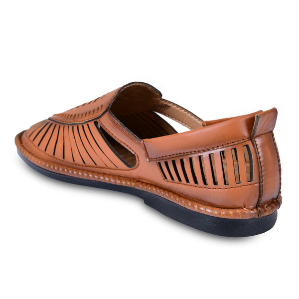 Treemoda Tan Ethnic Sandals for Men/Boys