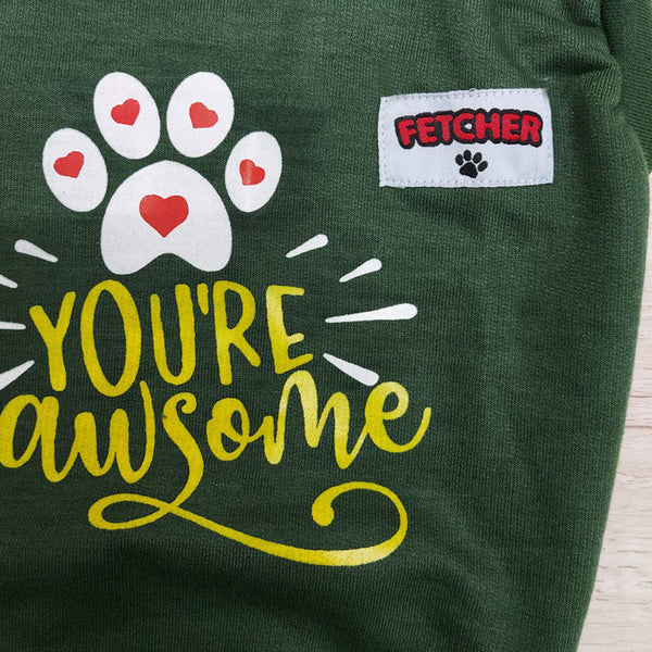 Dark-Green Premium Warm Fleece Dog Sweatshirt for Small Breeds