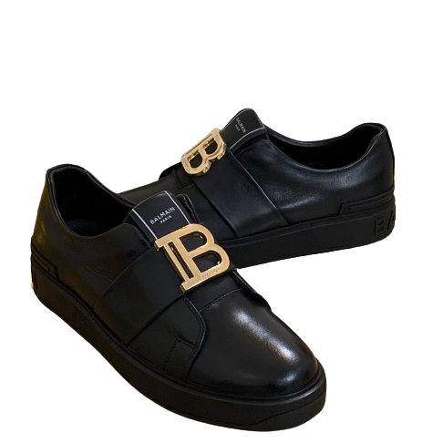 Black  B-Court Leather Sneakers