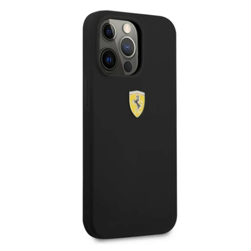 Ferrari Black Silicone Case for iPhone 13 & 14 Series