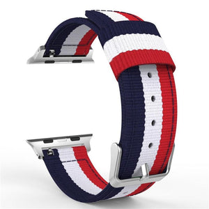 Woven Nylon Loop Band, Adjustable Closure Wrist Strap Compatible with Apple Watch [38mm/40mm]