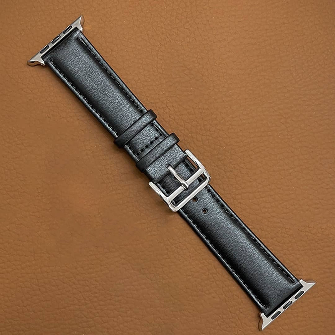 Leather Strap Band Compatible with Apple Watch Series 1, 2, 3, 4, 5, 6, & 7