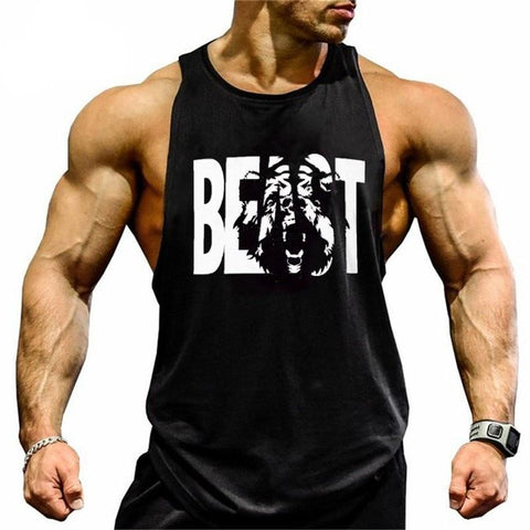 Gym Stringer Tank Top Men Bodybuilding Clothing and Fitness Sleeveless T-Shirt For Men