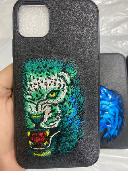Green Leopard Leather Back Case Cover for Apple iPhone