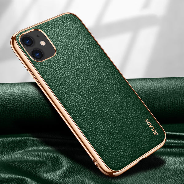 Premium Leather Streamer Plating Case for iPhone & Samsung