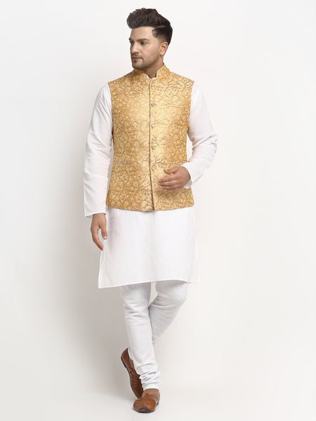 Buy online Gold Brocade Nehru Jacket from Jackets for Men by Veera  Paridhaan for ₹1240 at 62% off | 2024 Limeroad.com