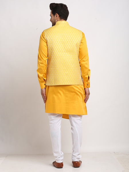 Buy Buy Men's Cream Viscose Mirror Work Embroidered Kurta Pajama Jacket Set  Online - (VSHRMJP015CRnK169CRnPANT002CR) — Karmaplace